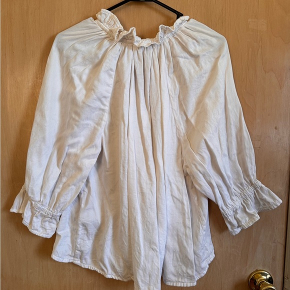 ba&sh Cream Ruffle-Trim Button-Down Blouse - Picture 5 of 6